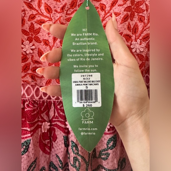 FARM RIO Ainika Macaws Maxi Skirt with Belt - Picture 4 of 5